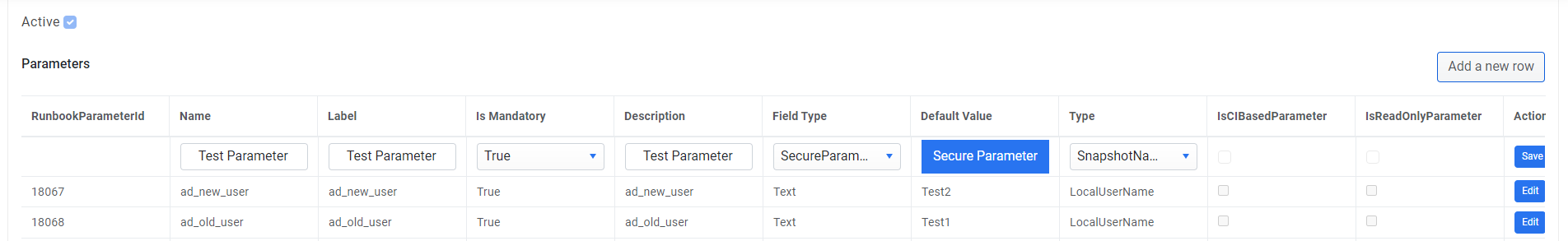 Enhanced Secure parameter